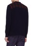 Back View - Click To Enlarge - MARNI - Tartan plaid panel stripe shoulder wool cardigan