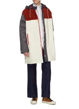 Figure View - Click To Enlarge - MARNI - Contrast topstitching twill pants