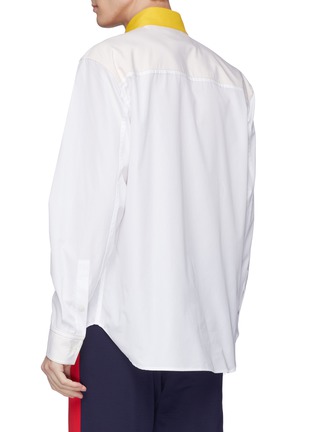 Back View - Click To Enlarge - MARNI - Colourblock twill panel reversible shirt
