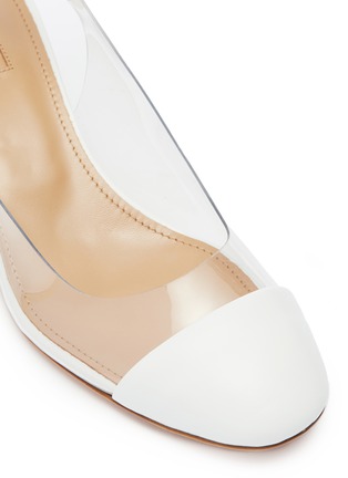 Detail View - Click To Enlarge - AQUAZZURA - 'Optic 50' clear PVC leather slingback pumps
