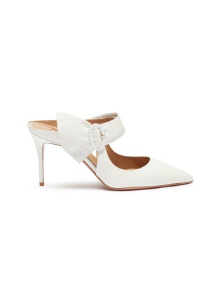 Main View - Click To Enlarge - AQUAZZURA - 'Palace' buckled leather mules