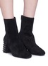 Figure View - Click To Enlarge - ASH - 'Hyde' embellished heel suede ankle boots
