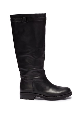 Main View - Click To Enlarge - ASH - 'Wampas' pyramidal stud leather knee high boots