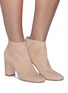 Figure View - Click To Enlarge - AQUAZZURA - 'Downtown 85' suede ankle boots