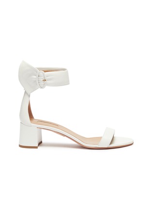 Main View - Click To Enlarge - AQUAZZURA - 'Palace' buckled ankle strap leather sandals