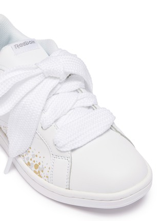 Detail View - Click To Enlarge - REEBOK - 'Royal Complete' speckle leather kids sneakers