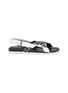 Main View - Click To Enlarge - VALENTINO GARAVANI - Valentino Garavani Logo print cross strap slingback sandals