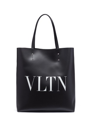 Main View - Click To Enlarge - VALENTINO GARAVANI - Valentino Garavani Logo print leather tote bag