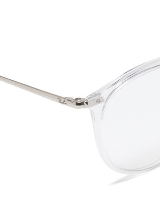 Detail View - Click To Enlarge - RAY-BAN - 'RX7140' metal temple acetate round optical glasses