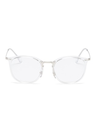 Main View - Click To Enlarge - RAY-BAN - 'RX7140' metal temple acetate round optical glasses