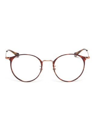 Main View - Click To Enlarge - RAY-BAN - 'RX6378F' tortoiseshell front metal round optical glasses