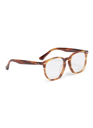 Figure View - Click To Enlarge - RAY-BAN - 'RX7151' marble effect acetate square optical glasses
