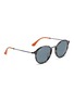 Figure View - Click To Enlarge - RAY-BAN - 'Fleck' tortoiseshell acetate front metal round sunglasses