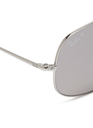 Detail View - Click To Enlarge - RAY-BAN - 'General' metal square aviator sunglasses