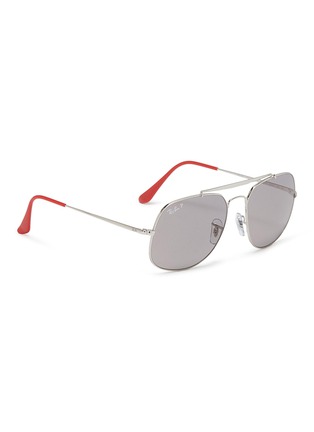 Figure View - Click To Enlarge - RAY-BAN - 'General' metal square aviator sunglasses