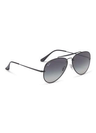 Figure View - Click To Enlarge - RAY-BAN - 'Blaze' metal aviator sunglasses