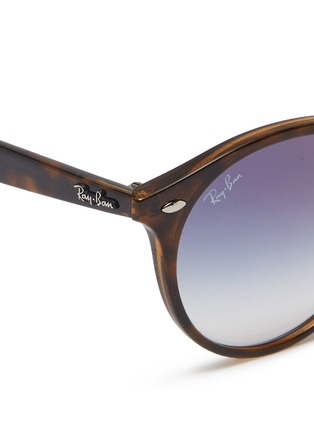 Detail View - Click To Enlarge - RAY-BAN - 'RB2180F' tortoiseshell acetate round sunglasses