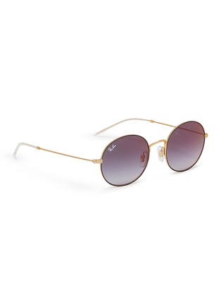 Figure View - Click To Enlarge - RAY-BAN - 'RB3594' metal oval sunglasses