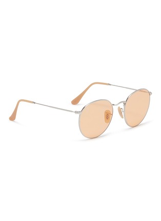 Figure View - Click To Enlarge - RAY-BAN - 'Evolve' metal round sunglasses