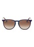 Main View - Click To Enlarge - RAY-BAN - 'Erika' nylon front metal temple round sunglasses