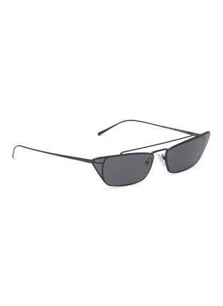 Figure View - Click To Enlarge - PRADA - Browbar metal cat eye sunglasses