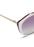 Detail View - Click To Enlarge - PRADA - Metal browline colourblock acetate cat eye sunglasses