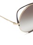 Detail View - Click To Enlarge - MIU MIU - Cutout metal cat eye sunglasses
