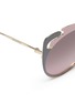 Detail View - Click To Enlarge - MIU MIU - Cutout browline metal cat eye sunglasses