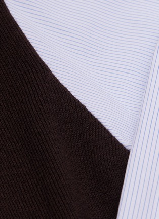  - MARNI - Contrast stripe sleeve wool-cotton sweater