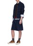 Figure View - Click To Enlarge - MARNI - Contrast stripe sleeve wool-cotton sweater