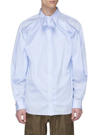 Main View - Click To Enlarge - Y/PROJECT - Convertible layered stripe shirt