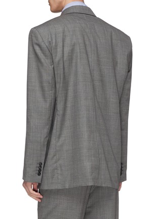 Back View - Click To Enlarge - Y/PROJECT - Layered wool herringbone check plaid blazer
