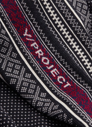  - Y/PROJECT - Sleeve panel geometric intarsia wool sweater