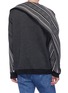 Back View - Click To Enlarge - Y/PROJECT - Sleeve panel geometric intarsia wool sweater