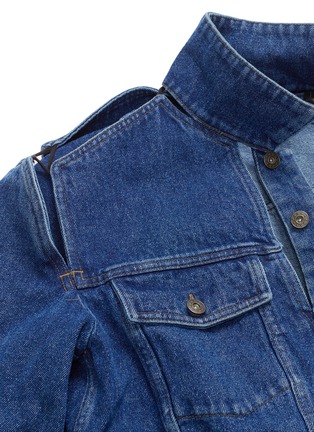 Detail View - Click To Enlarge - Y/PROJECT - Detachable shirt cutout unisex denim jacket