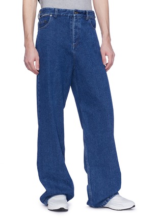 Front View - Click To Enlarge - Y/PROJECT - Cutout waist wide leg unisex jeans