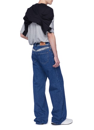 Figure View - Click To Enlarge - Y/PROJECT - Cutout waist wide leg unisex jeans