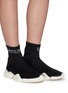 Figure View - Click To Enlarge - REEBOK - 'Sock Run R' slogan print knit unisex sneakers