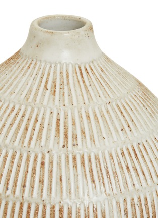 Detail View - Click To Enlarge - MT. WASHINGTON POTTERY - Carved oval grass vase