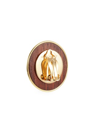 Detail View - Click To Enlarge - PHILIPPE AUDIBERT - 'Naia' wood button clip earrings