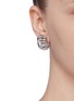 Figure View - Click To Enlarge - PHILIPPE AUDIBERT - 'Del' curved openwork clip earrings