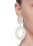 Figure View - Click To Enlarge - PHILIPPE AUDIBERT - 'Naia' mother-of-pearl hoop drop clip earrings