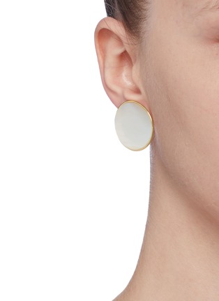Figure View - Click To Enlarge - PHILIPPE AUDIBERT - 'Naia' mother-of-pearl button clip earrings