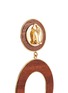 Detail View - Click To Enlarge - PHILIPPE AUDIBERT - 'Naia' wood hoop drop clip earrings