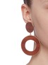 Figure View - Click To Enlarge - PHILIPPE AUDIBERT - 'Naia' wood hoop drop clip earrings