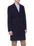 Front View - Click To Enlarge - LARDINI - Wool blend jacquard coat