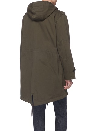 Back View - Click To Enlarge - LARDINI - Hooded twill parka