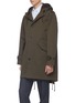 Front View - Click To Enlarge - LARDINI - Hooded twill parka