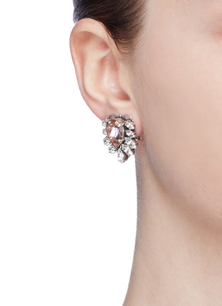 Figure View - Click To Enlarge - ANTON HEUNIS - Swarovski crystal cluster stud earrings