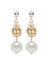 Main View - Click To Enlarge - ANTON HEUNIS - Swarovski crystal pearl knot drop earrings